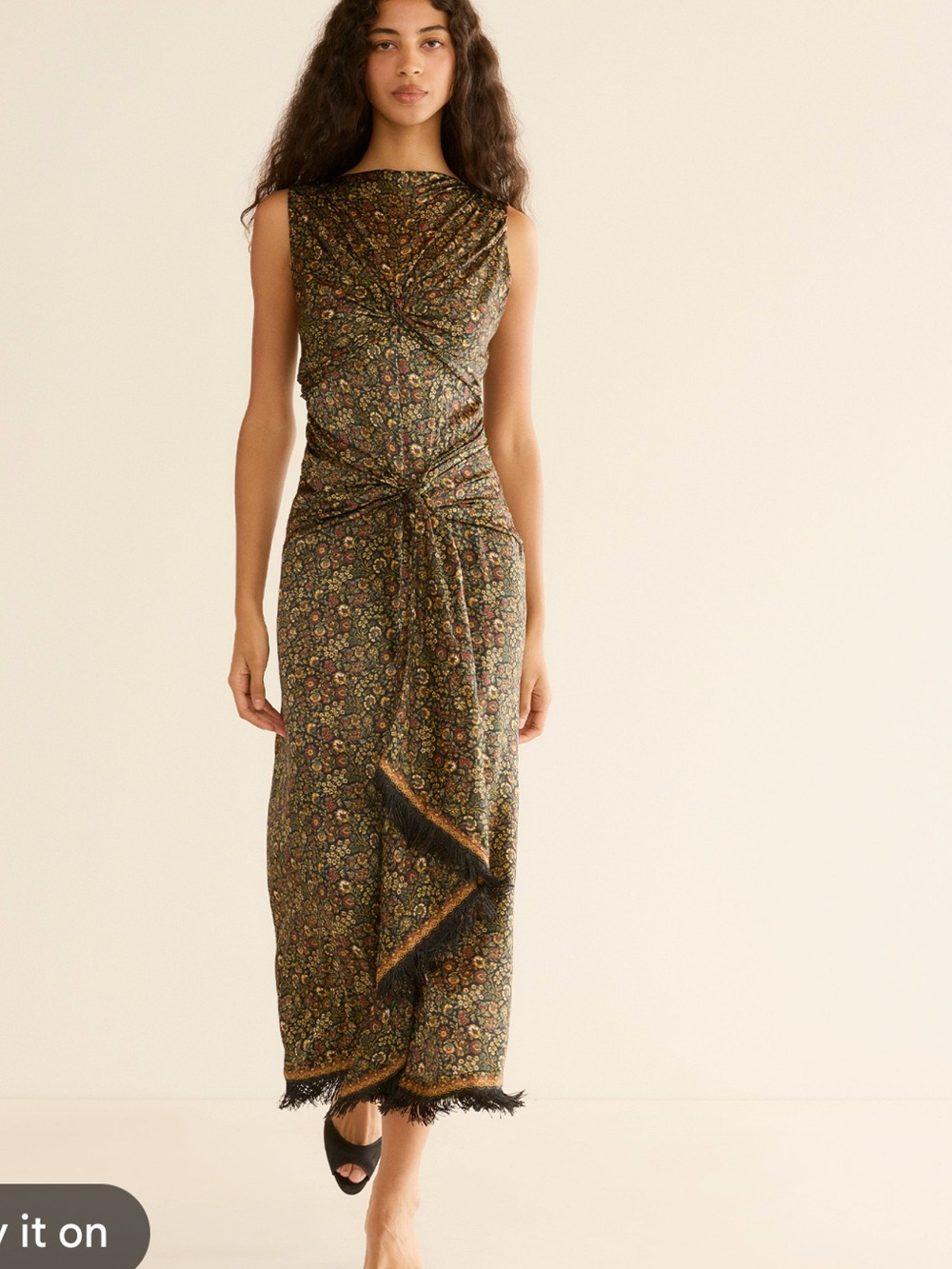 DÔEN
Cataline Floral Print Silk Satin Dress